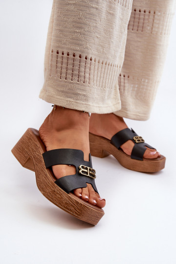 Zazoo 40412   Eleganta stila sieviešu čības  Melns