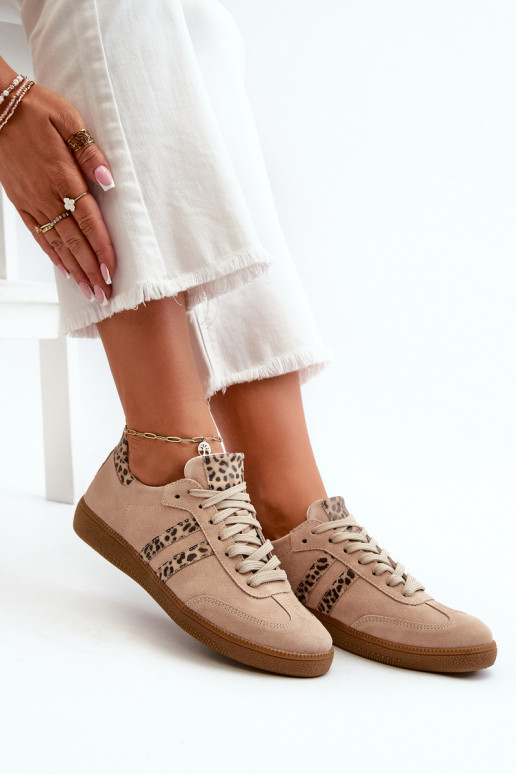 Zazoo N1068 zamšādas   modeļa apavi  smilšu krāsas