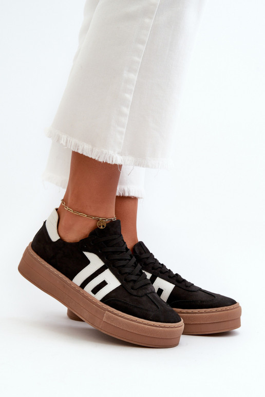 Zazoo N1095S2  modeļa apavi    ar platformu Melns