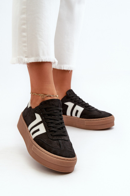 Zazoo N1095S2  modeļa apavi    ar platformu Melns