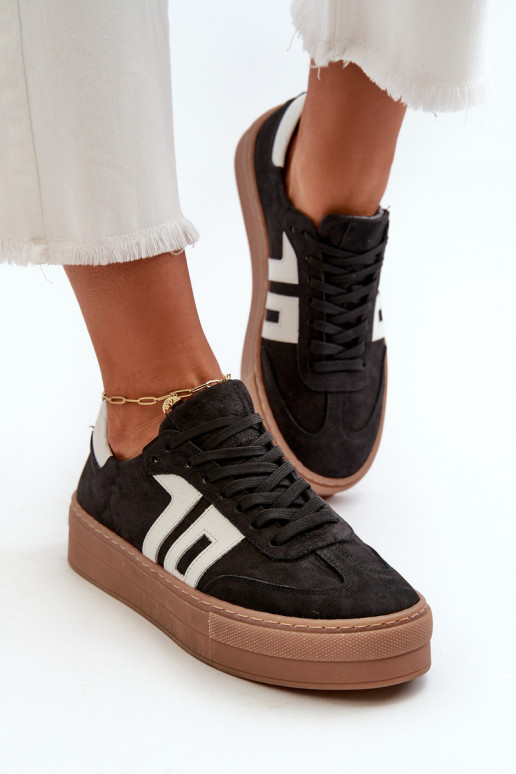 Zazoo N1095S2  modeļa apavi    ar platformu Melns