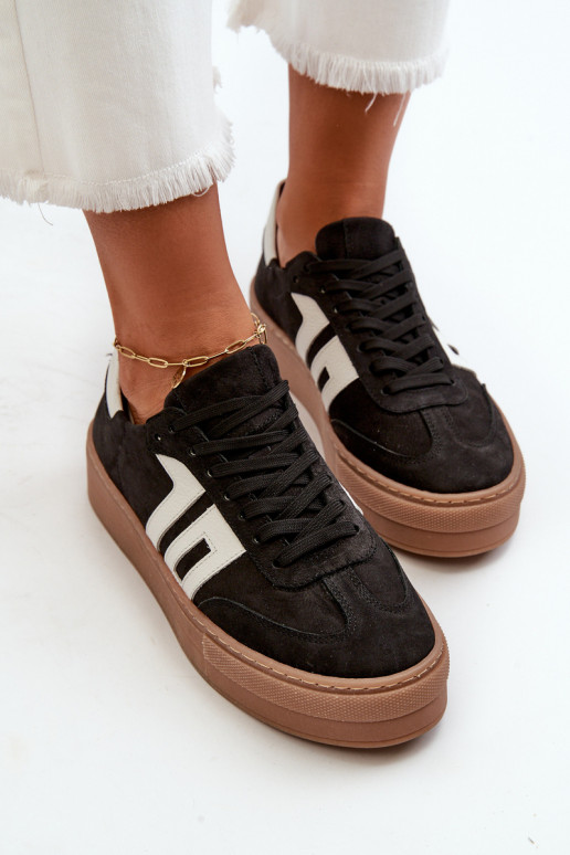 Zazoo N1095S2  modeļa apavi    ar platformu Melns