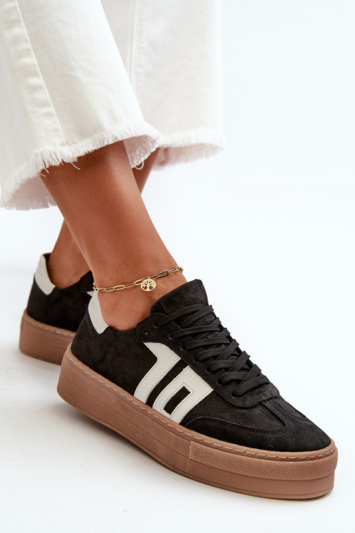 Zazoo N1095S2  modeļa apavi    ar platformu Melns