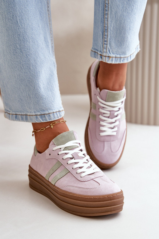 Zazoo N1068S4  modeļa apavi ar platformu Violeta krāsa