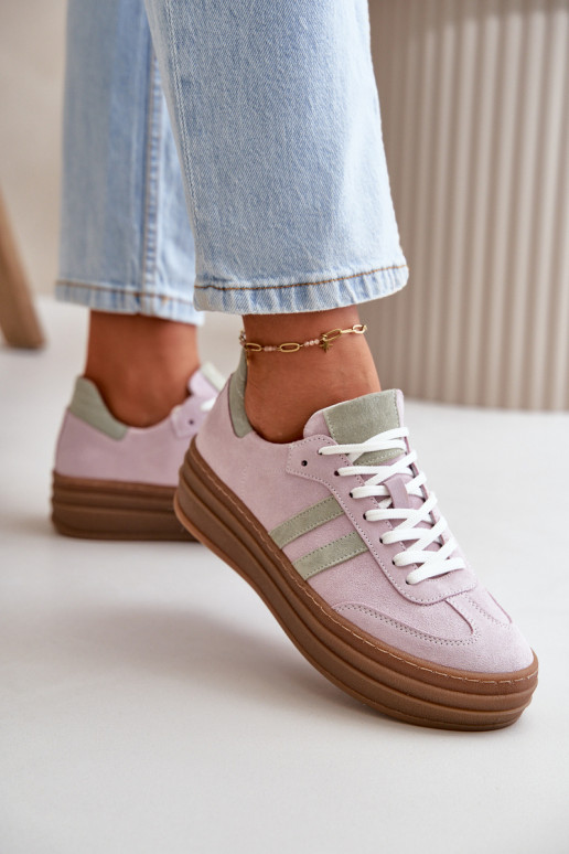 Zazoo N1068S4  modeļa apavi ar platformu Violeta krāsa