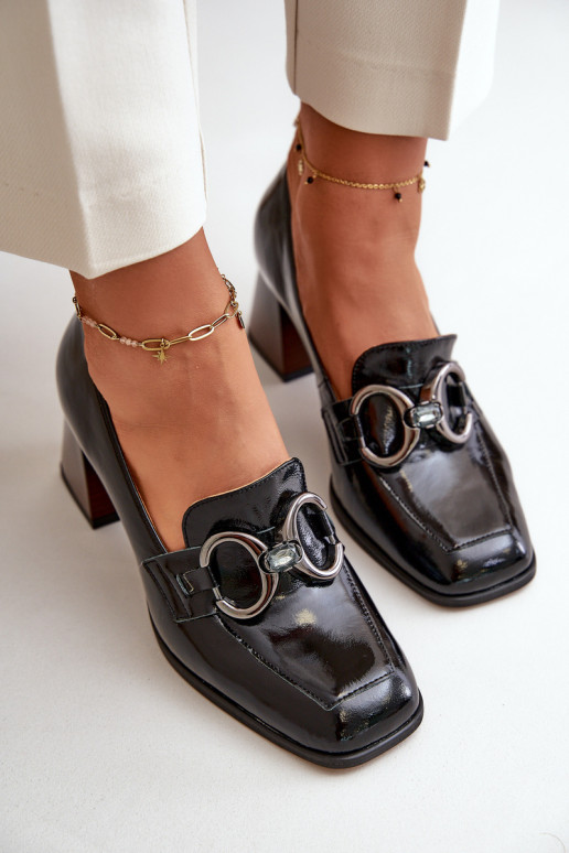 Kurpes ar ornamentiem Melns Laura Messi 2845   Kurpes ar ornamentiem Melns Laura Messi 2845