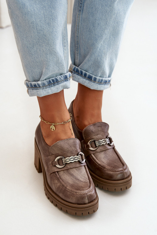 Zazoo 20175 apavi  ar papēdi Dabīgas ādas smilšu krāsas Zazoo 20175 apavi  ar papēdi Dabīgas ādas smilšu krāsas