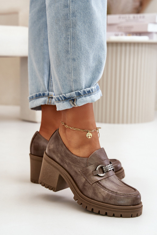 Zazoo 20175 apavi  ar papēdi Dabīgas ādas smilšu krāsas Zazoo 20175 apavi  ar papēdi Dabīgas ādas smilšu krāsas