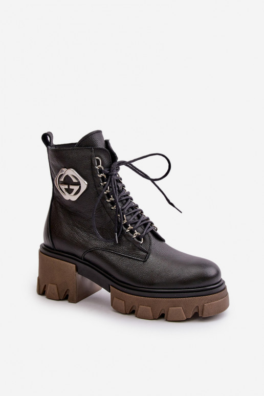 Zazoo 60376   siltināti Sieviešu puszābaki ar rāvējslēdzējiem Melns