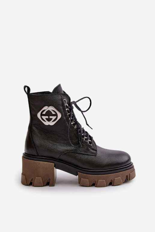 Zazoo 60376   siltināti Sieviešu puszābaki ar rāvējslēdzējiem Melns