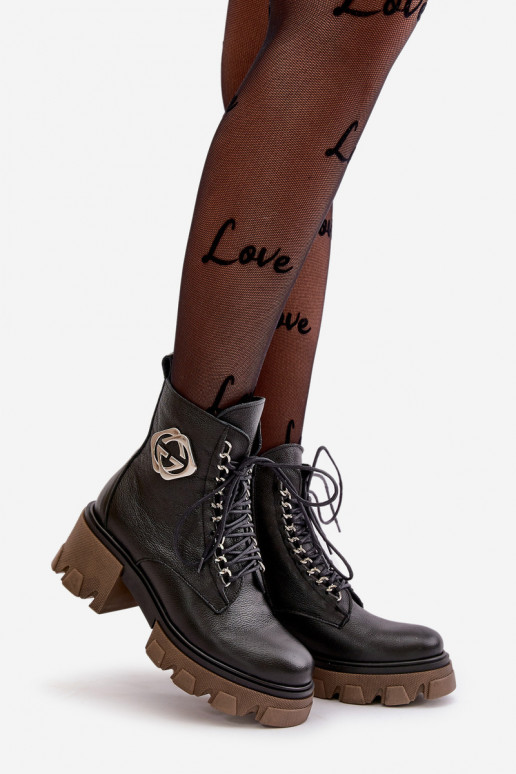 Zazoo 60376   siltināti Sieviešu puszābaki ar rāvējslēdzējiem Melns