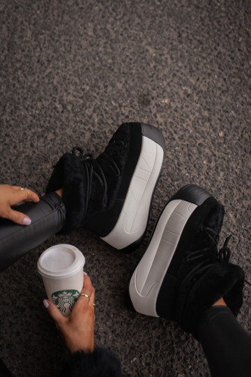 sniega apavi  ar masīvu zoli ar kažokādu Big Star OO274A206 Melns 2