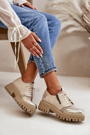 apavi  no dabīgas ādas smilšu krāsas  06177-04