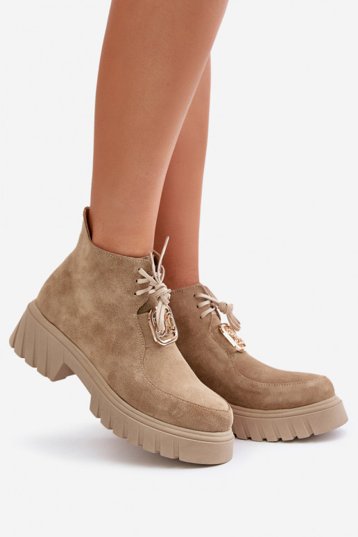 Zazoo 2952 Zamšādas kurpes  smilšu krāsas