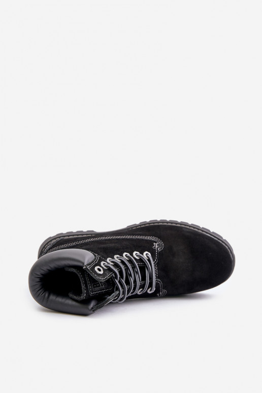 zamšādas siltināti apavi  Big Star OO174138 HI-POLY SYSTEM Melns zamšādas siltināti apavi  Big Star OO174138 HI-POLY SYSTEM Melns