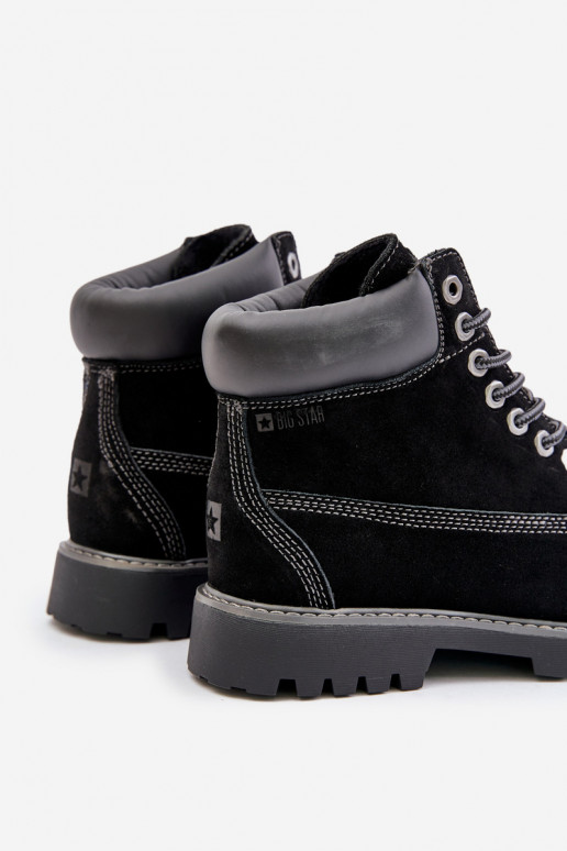 zamšādas siltināti apavi  Big Star OO174138 HI-POLY SYSTEM Melns zamšādas siltināti apavi  Big Star OO174138 HI-POLY SYSTEM Melns