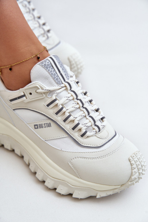    modeļa apavi  ar platformu Big Star OO274A221 HI-POLY SYSTEM baltas krāsas