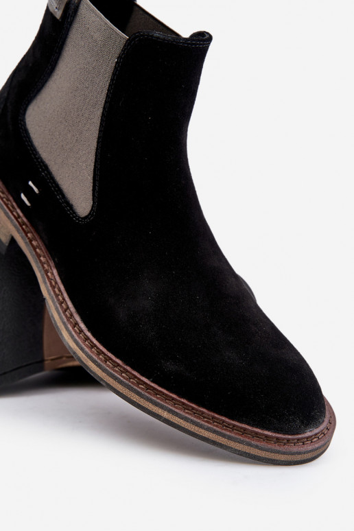 zamšādas stilīgi puszābaki  Big Star OO174154 Melns