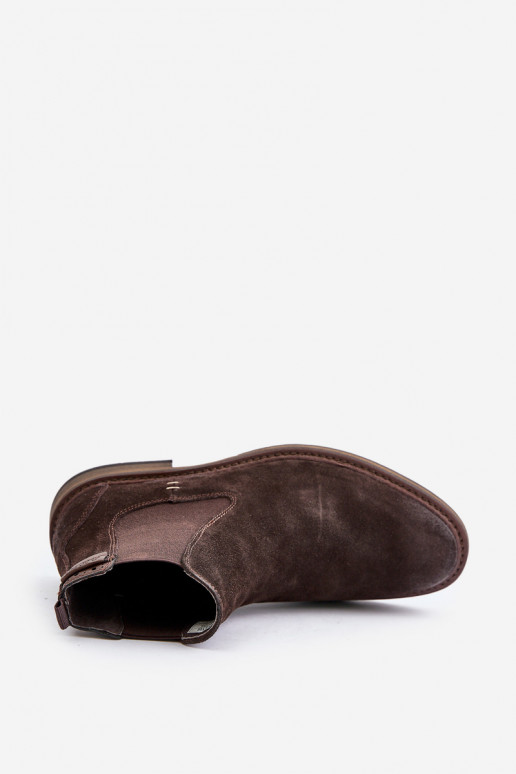 zamšādas stilīgi puszābaki  Big Star OO174155 brūnas krāsas