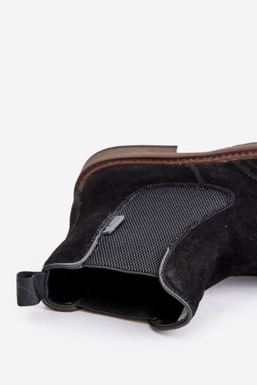 zamšādas  stilīgi puszābaki Big Star OO174192 Melns