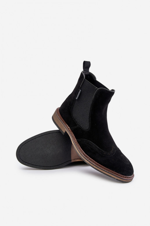 zamšādas  stilīgi puszābaki Big Star OO174192 Melns