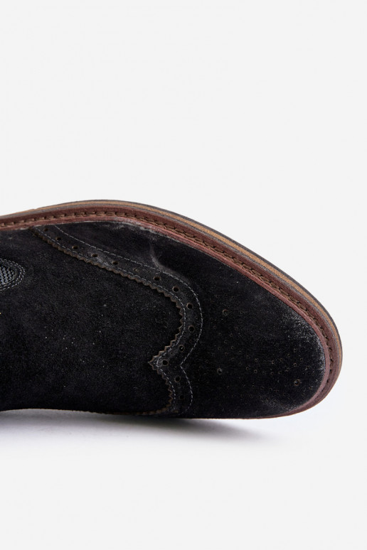 zamšādas  stilīgi puszābaki Big Star OO174192 Melns