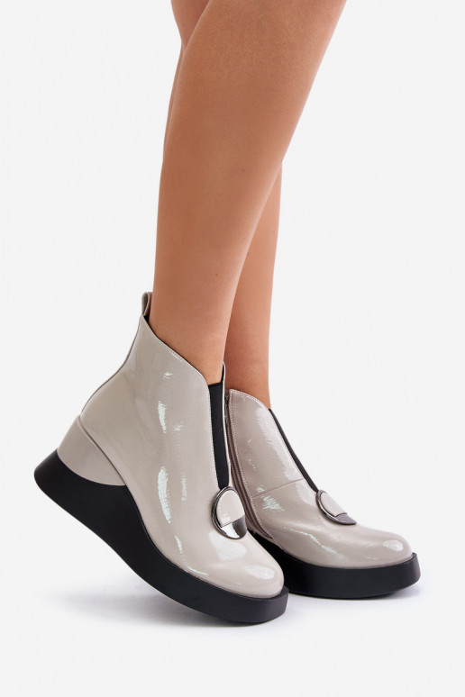 Laque Sieviešu puszābaki  siltināti D&A MR880-136 Pelēkas krāsas