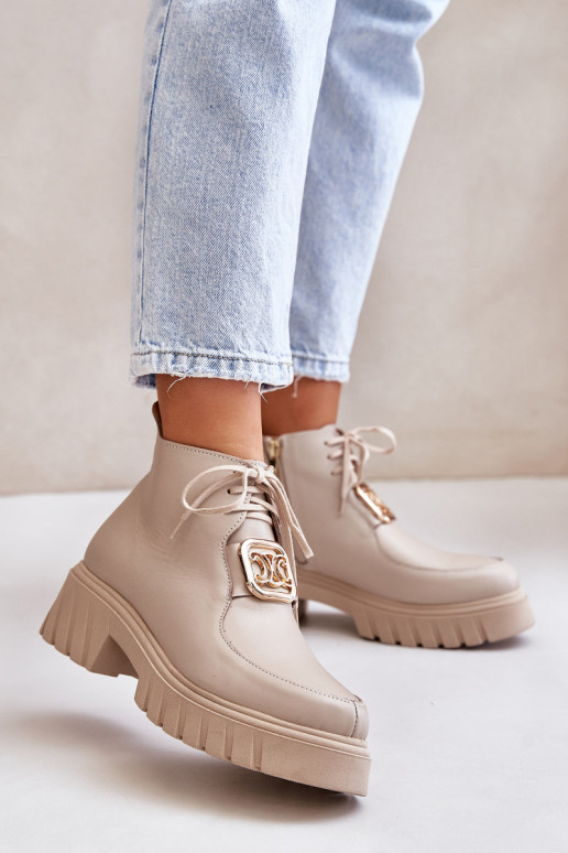 Zazoo 2952 sieviešu zābaki  smilšu krāsas