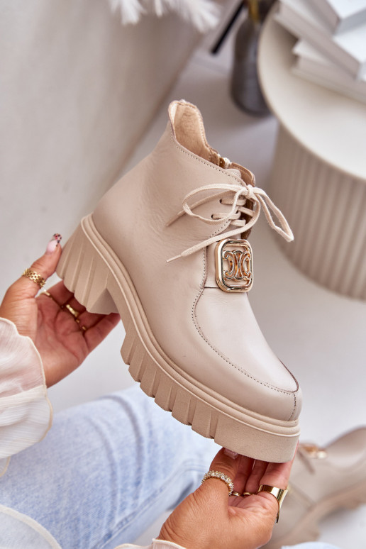 Zazoo 2952 sieviešu zābaki  smilšu krāsas