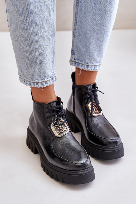 Zazoo 2952 sieviešu zābaki  Melns