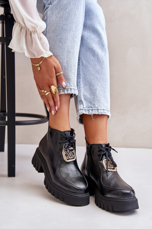 Zazoo 2952 sieviešu zābaki  Melns