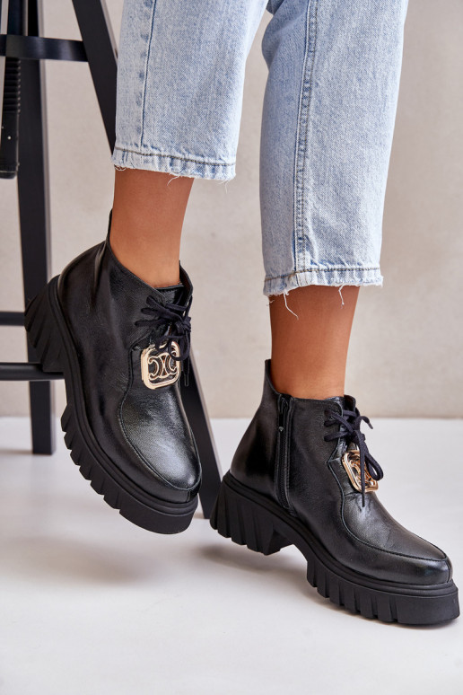 Zazoo 2952 sieviešu zābaki  Melns