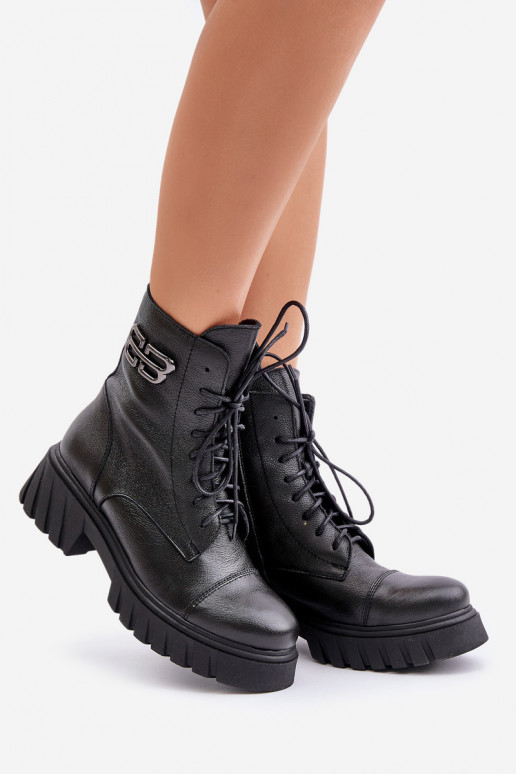 Zazoo 60486   Šņorējami puszābaki Melns