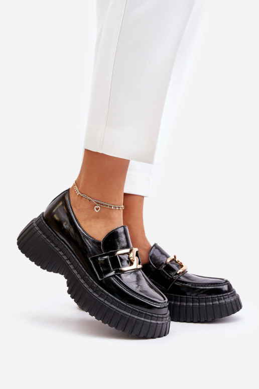 Zazoo 20176 Laque apavi sieviešu mokasīni no dabīgas ādas Melns Zazoo 20176 Laque apavi sieviešu mokasīni no dabīgas ādas Melns