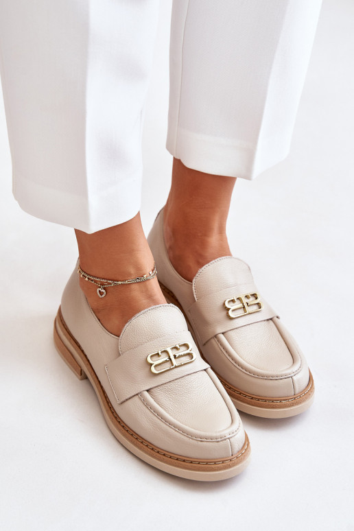 Zazoo 20174   Eleganta stila apavi  ar platiem papēžiem smilšu krāsas Zazoo 20174   Eleganta stila apavi  ar platiem papēžiem smilšu krāsas