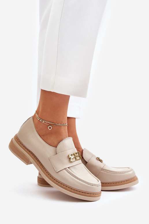 Zazoo 20174   Eleganta stila apavi  ar platiem papēžiem smilšu krāsas Zazoo 20174   Eleganta stila apavi  ar platiem papēžiem smilšu krāsas