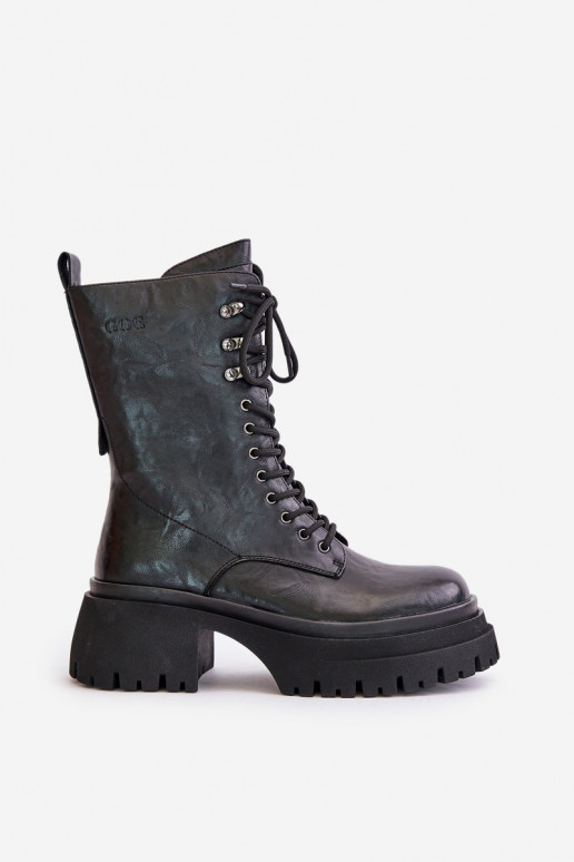 sieviešu zābaki zābaki  siltināti GOE OO2N4121 Melns