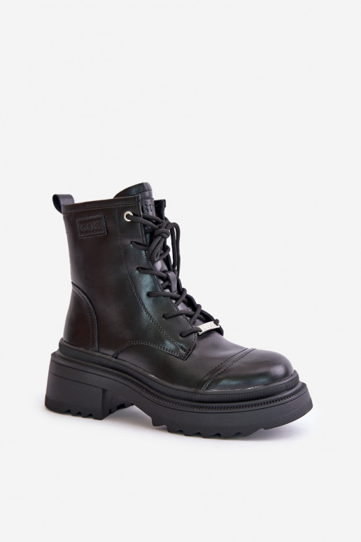 zābaki Sieviešu puszābaki siltināti no dabīgas ādas Goe OO2N4115-W2 Melns  zābaki Sieviešu puszābaki siltināti no dabīgas ādas Goe OO2N4115-W2 Melns