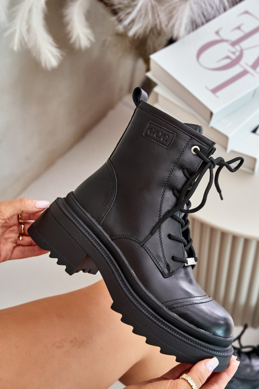 zābaki Sieviešu puszābaki siltināti no dabīgas ādas Goe OO2N4115-W2 Melns  zābaki Sieviešu puszābaki siltināti no dabīgas ādas Goe OO2N4115-W2 Melns