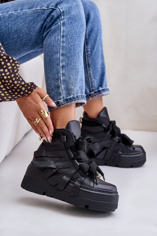    modeļa apavi  ar platformu CheBello 4561 Melns