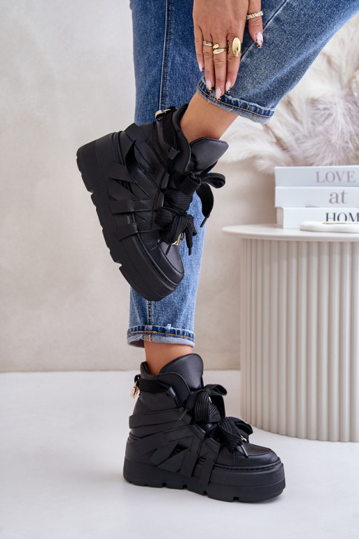    modeļa apavi  ar platformu CheBello 4561 Melns