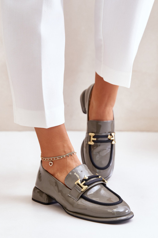 Laque apavi   ar ornamentiem Artiker 55C0412 Pelēkas krāsas