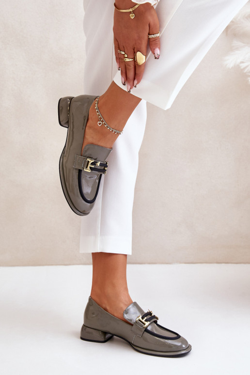 Laque apavi   ar ornamentiem Artiker 55C0412 Pelēkas krāsas