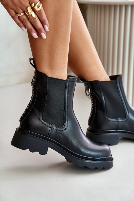   stilīgi puszābaki  siltināti D&A JC42-86 Melns