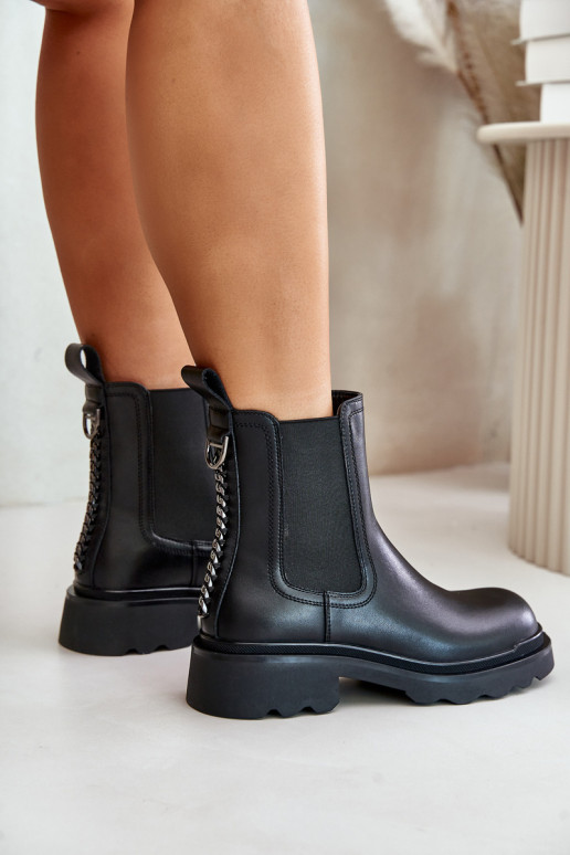   stilīgi puszābaki  siltināti D&A JC42-86 Melns