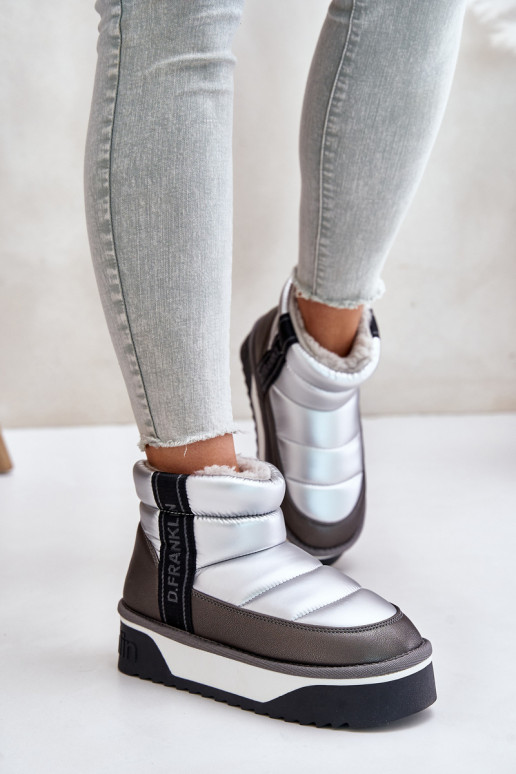  sniega apavi ar masīvu zoli D.Franklin DFSH371010 Sudraba krāsas