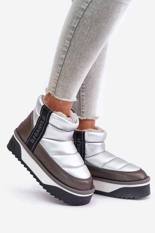  sniega apavi ar masīvu zoli D.Franklin DFSH371010 Sudraba krāsas