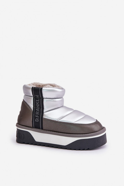 sniega apavi ar masīvu zoli D.Franklin DFSH371010 Sudraba krāsas