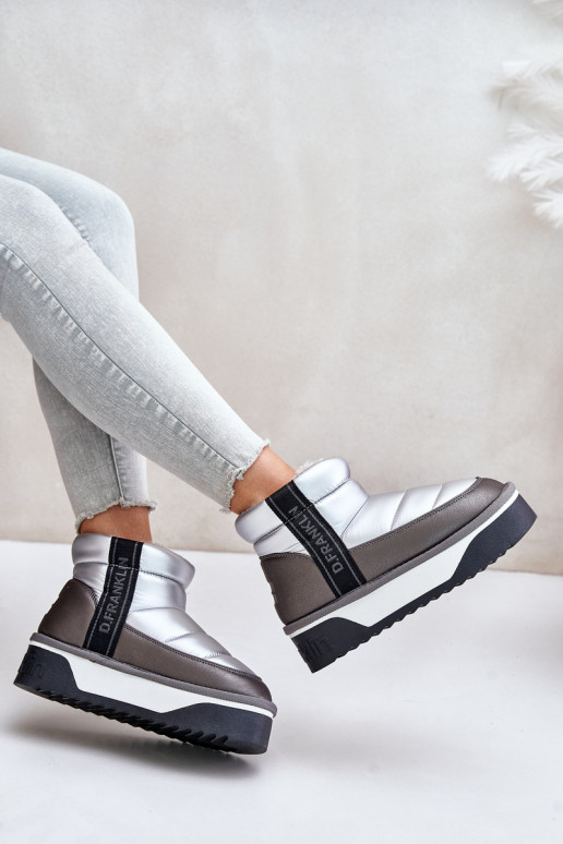  sniega apavi ar masīvu zoli D.Franklin DFSH371010 Sudraba krāsas