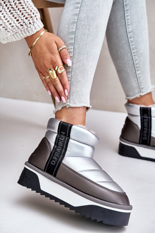  sniega apavi ar masīvu zoli D.Franklin DFSH371010 Sudraba krāsas